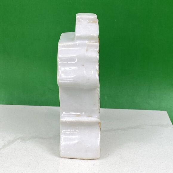 Vintage H Kato 3.5" Mantel Clock Ceramic Porcelain Figurine Made In Japan - Picture 4 of 7